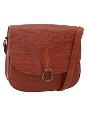 Authentic LOUIS VUITTON Epi Saint Cloud GM Shoulder Bag Brown M52193 LV